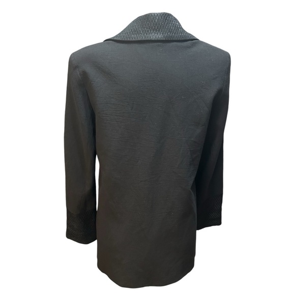 Anna Kaszer 3 Button Front Black Blazer Sz 40 - Picture 3 of 13